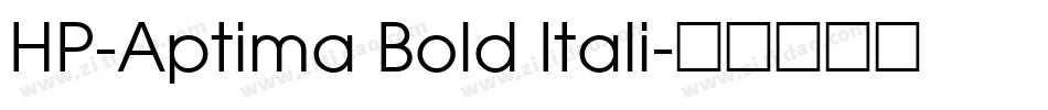 HP-Aptima Bold Itali字体转换